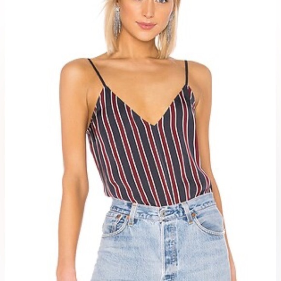 Frame Top Blue and Red Striped Classic Cami Size Extra Small Adjustable Straps - Picture 10 of 10